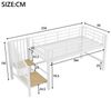 Flieks Hochbett Metallbett Kinderbett 90x200cm mit Treppe und Rausfallschutz Bild 4