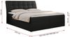 Boxspringbett Polsterbett mit Multipocket-Matratze und Topper - DIEGOS - 180x200cm - Schwarz Kunstleder - H3 Bild 5