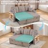 LVHOM Schlafsofa mit LED & USB, Ecksofa mit Ablagefächern, Schublade und Becherhaltern, Schlafcouch aus Cordstoff, frei Kombination, 196x144x85 cm Bild 4