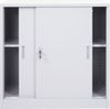 Aktenschrank Boston HWC-F41, Stahlschrank Büroschrank, mit abschließbaren Schiebetüren 90x90x45cm ~ grau Bild 5