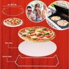 HAC24 Pizzastein Backstein für Backofen & Grill Ofen Gasgrill Pizza Stein, (1-St), Ø 33 cm mit Edelstahl-Halterung 1 cm Stark Bild 4