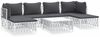 vidaXL 7-tlg. Garten-Lounge-Set mit Kissen Weiß Stahl 3186902 Bild 2