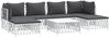 vidaXL 7-tlg. Garten-Lounge-Set mit Kissen Weiß Stahl 3186902 Bild 3