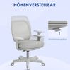 Bürostuhl 55 x 48 x 82,5-94,5 cm – ergonomisch, höhenverstellbar, mit Netzrücken in Grau Bild 3