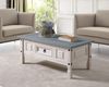 Couchtisch 100 x 60 cm mit Schublade Pinienholz weiß grau lasiert MEXICO 68985839 Bild 2