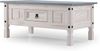 Couchtisch 100 x 60 cm mit Schublade Pinienholz weiß grau lasiert MEXICO 68985839 Bild 4