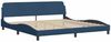 vidaXL Bettgestell ohne Matratze Blau 200x200 cm Stoff 3310628 Bild 5