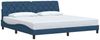 vidaXL Bettgestell ohne Matratze Blau 200x200 cm Stoff 3310628 Bild 3