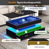 Merax Couchtisch mit LED und Schubladen, Kaffeetisch mit APP Steurung, Beistelltisch mit ausziehbarer Tischplatte, Wohnzimmertisch Bild 3