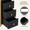 M MCombo Schreibtisch mit 6 Schubladen, Nageltisch aus Holz Metallgestell, Manikürtisch Schwarz-Gold, Schminktisch ohne Spiegel Modern, Computertisch mit Ablagen Wohnzimmer, 46x125x81cm, 2425 Bild 5