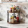 BlingBin Gewürzregal 360° Drehbar 2-Etagen Organizer Küchenregal, Gewürzständer, 1er Set 1-tlg, Lazy Susan mit Drehscheibe für Küchentheke, Esstisch, Speisekammer Bild 2
