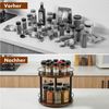 BlingBin Gewürzregal 360° Drehbar 2-Etagen Organizer Küchenregal, Gewürzständer, 1er Set 1-tlg, Lazy Susan mit Drehscheibe für Küchentheke, Esstisch, Speisekammer Bild 3