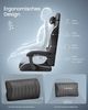 SONGMICS Gaming-Stuhl, Ergonomischer Bürostuhl mit Fußstütze, bis 150 kg, 70 x 70 x 123,5-133 cm, Schwarz Bild 2
