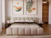 GRAINGOLD Doria Doppelbett 180x200, mit Kopfteil, Lattenrost, Bettkasten, Velour-Stoff, Beige Bild 3