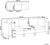 3-Sitzer Sofa Samtstoff grün EVJA Bild 2