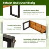 Metall Gartenbank mit Katzenhaus 3-Sitzer Sitzbank ohne Rückenlehne Balkonbank Metallbank Bild 4