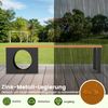 Metall Gartenbank mit Katzenhaus 3-Sitzer Sitzbank ohne Rückenlehne Balkonbank Metallbank Bild 5