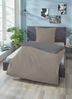 biberna 0455775 Renforce-Bettwäsche UNI, taupe, 1x 155x220 cm + 1x 80x80 cm Bild 4