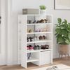 vidaXL Schuhschrank mit Regal mit Speicher 2 pcs Weiß Holzwerkstoff 8000380 Bild 4