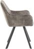 Stuhl >Hæge< in Grau, Samt - 58x85x60cm (BxHxT) Bild 3