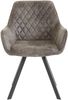Stuhl >Hæge< in Grau, Samt - 58x85x60cm (BxHxT) Bild 2