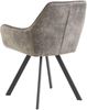Stuhl >Hæge< in Grau, Samt - 58x85x60cm (BxHxT) Bild 4