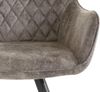 Stuhl >Hæge< in Grau, Samt - 58x85x60cm (BxHxT) Bild 5