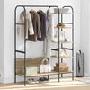 vidaXL Kleiderständer mit Regal Braun 120 x 44 x 160 cm Holzwerkstoff 868446 Bild 4