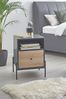 Nachtkonsole >52869< in anthrazit, eiche Dekor, schwarz - 45x60x47 (BxHxT) Bild 3