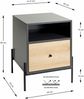 Nachtkonsole >52869< in anthrazit, eiche Dekor, schwarz - 45x60x47 (BxHxT) Bild 4