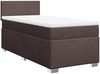 vidaXL Boxspringbett mit Matratze Dunkelbraun 90x190 cm Stoff 3288039 Bild 3
