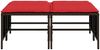 vidaXL Gartenhocker mit Kissen 4 Stk. Braun Poly Rattan 368368 Bild 4