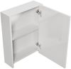 Badezimmerschrank Cuba 40 x 13 x 55 cm - Hochglanz Weiß - Badezimmerspiegelschrank Bild 2