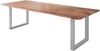 Esstisch Baumkante massiv Akazie natur 260 x 100 U-Gestell silber NICK 163997872 Bild 2