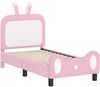 vidaXL Kinderbettgestell mit Kopfteil Rosa 70 x 140 cm PU 42011084 Bild 4