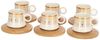 6er Set Espressotassen mit Untertasse und Tablett Ständer Mokkaservice Motiv 11 Bild 2