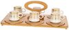 6er Set Espressotassen mit Untertasse und Tablett Ständer Mokkaservice Motiv 11 Bild 3