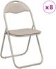 vidaXL Klappstuhl 8 pcs Sand 48 x 43,5 x 81 cm Kunstleder 42029053 Bild 3
