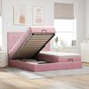 vidaXL Ottoman-Bett mit Matratzen Rosa 200x200 cm Samt 3313783 Bild 1