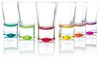 BigDean 6x Schnapsgläser 2cl - Shotgläser aus Glas – farbige Shot Gläser für Schnäpse wie z.B. Tequila, Wodka, Ouzo, Sambuca, Likör - Stamperl, Pinnchen Bild 4