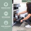 Teleskopschublade mit Einlegeboden, ausziehbar, Breite von 31-51 cm, zum Kleben oder Bohren, aus schwarzem Metall Bild 5