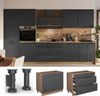Küchenunterschrank Fame-Line Dunkelgrau/Goldkraft Eiche 100 cm, AP Anthrazit Vicco Bild 4