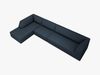 Micadoni Ecksofa Ruby 5-Sitzer Links Strukturierter Stoff Ottawa Marineblau Bild 4