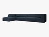 Micadoni Ecksofa Ruby 5-Sitzer Links Strukturierter Stoff Ottawa Marineblau Bild 2