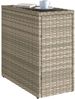 vidaXL Garten-Beistelltisch mit Glasplatte 58x27,5x55 cm Poly Rattan 366189 Bild 4