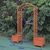 Rosenbogen Braun mit Blumenkübeln Spalier Rankhilfe Gitter Holz Pergola Gestell Bild 5
