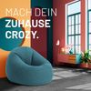 Lumaland 'Interior Line' 2-in-1 Sitzsack, Runder Komfort für drinnen, 300l, 120 x 80 x 75 cm, Aqua Bild 3