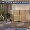 Umkleideschrank Spind BARTEK - 10 Abteile, Etikettenhalter Lüftungsschlitze | Umkleidespind Schließfachschrank Garderobenspind, 172x136x45cm Weiß-Sonoma Eiche Bild 3