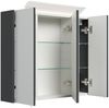 Spiegelschrank 75cm inkl. Design LED-Lampe und Glasböden grafit : Grafit Bild 3