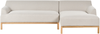 beliani 'SOSJO' Ecksofa, Stoff helles beige, Rechtsseitig, 251 x 132 x 74 cm Bild 2